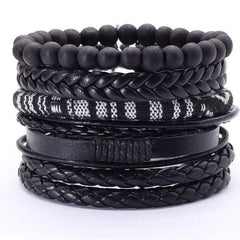 Akna 5-teiliges Set Lederarmband