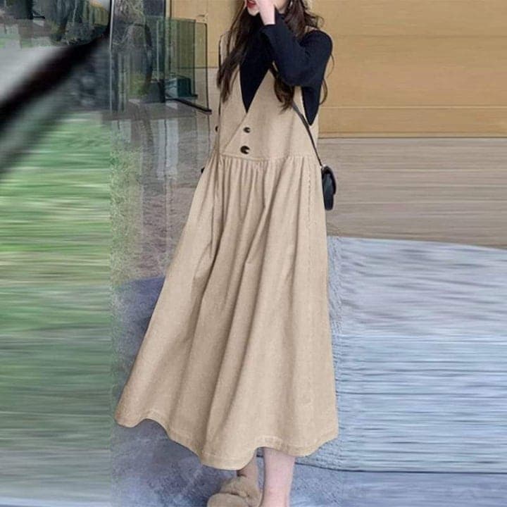 Midi-Latzkleid im Streetstyle