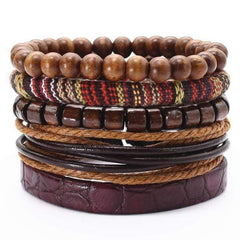 Bembe 5 Pieces Set Leather Bracelet