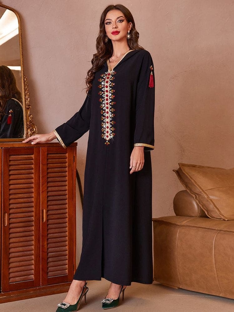 Aaliyah Long Sleeve Abaya Dress | Mandala