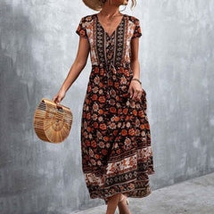 Samaj Boho-Kleid mit Blumenmuster