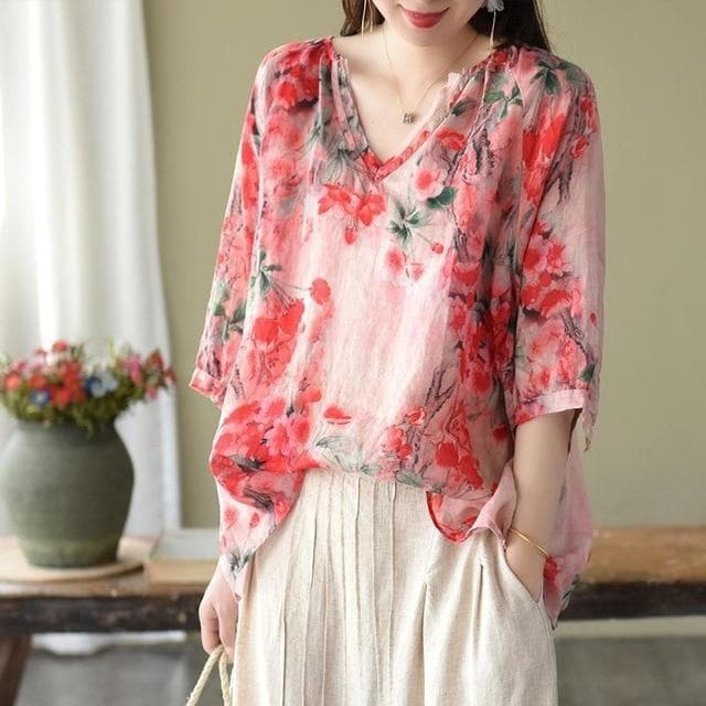 Bailey 3/4 Sleeve Floral Blouse