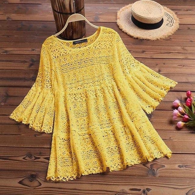 Bohemian Summer Lace Crochet Blouse