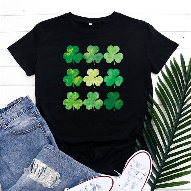 3 Leaves Clover O-Neck T-Shirt