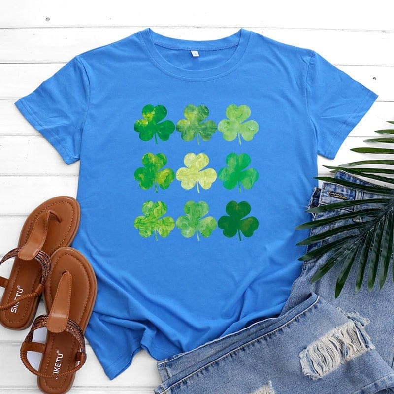 3 Leaves Clover O-Neck T-Shirt