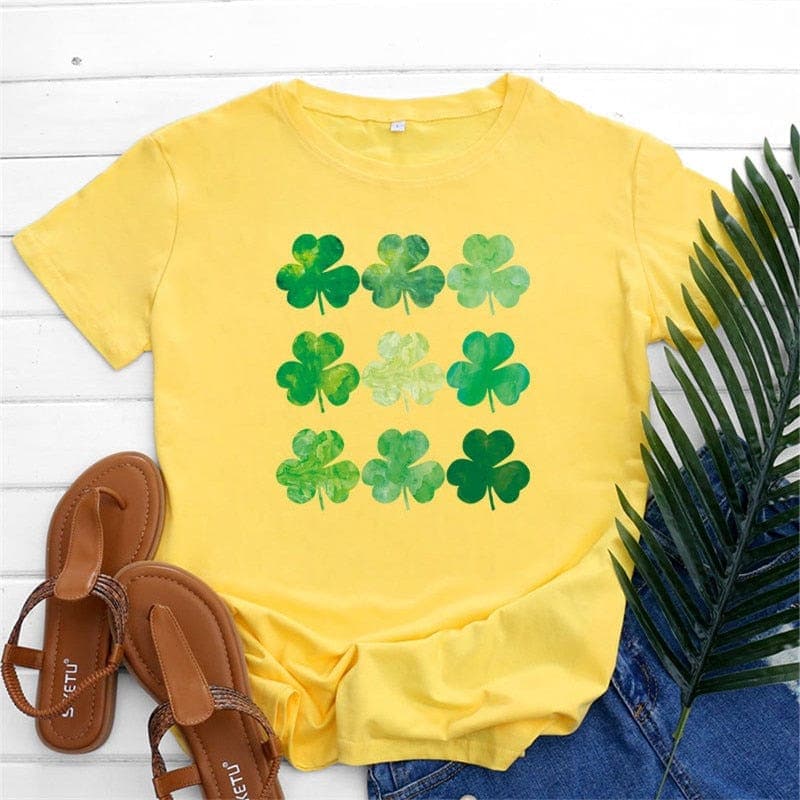 3 Leaves Clover O-Neck T-Shirt