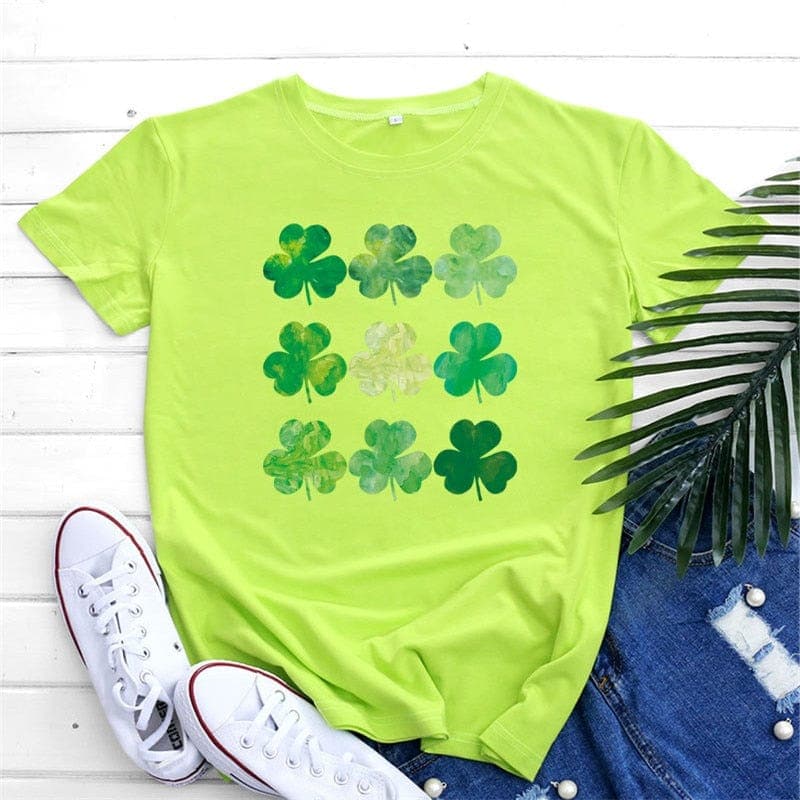 3 Leaves Clover O-Neck T-Shirt