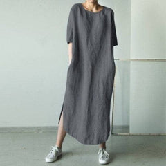 Alba Loose Cotton Linen Dress