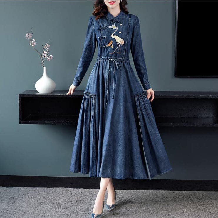 Robe en jean à manches longues Haley