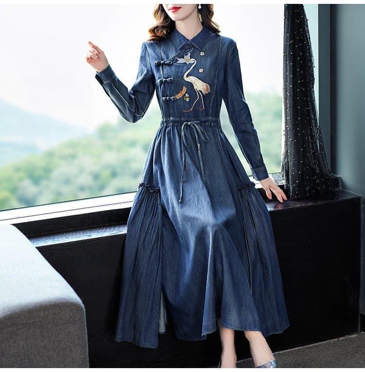 Robe en jean à manches longues Haley