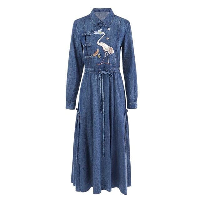 Robe en jean à manches longues Haley