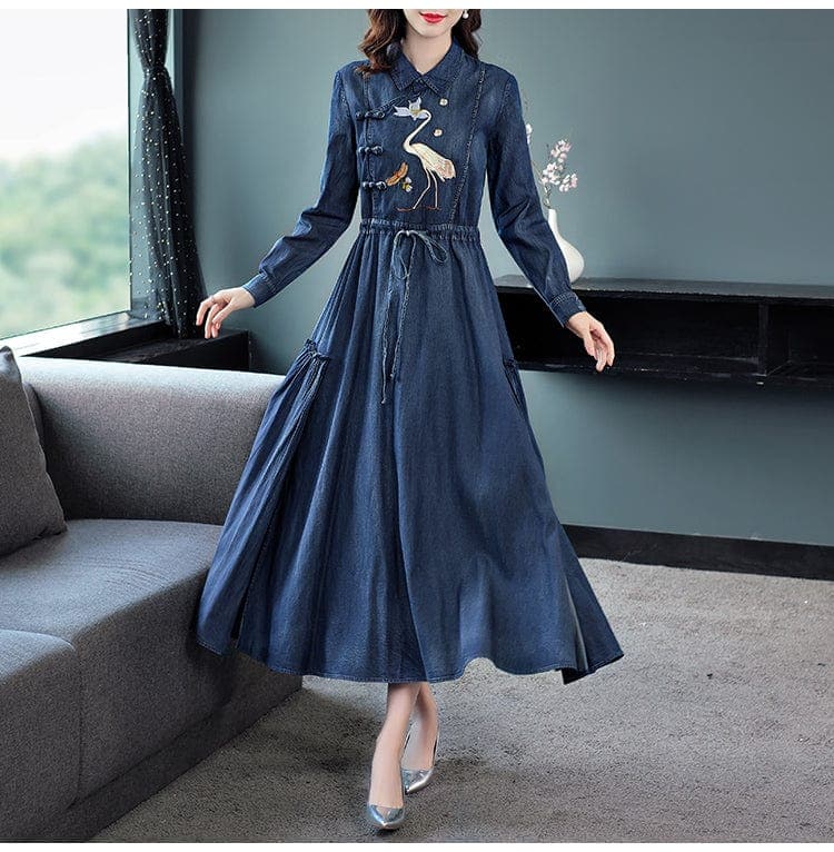 Robe en jean à manches longues Haley