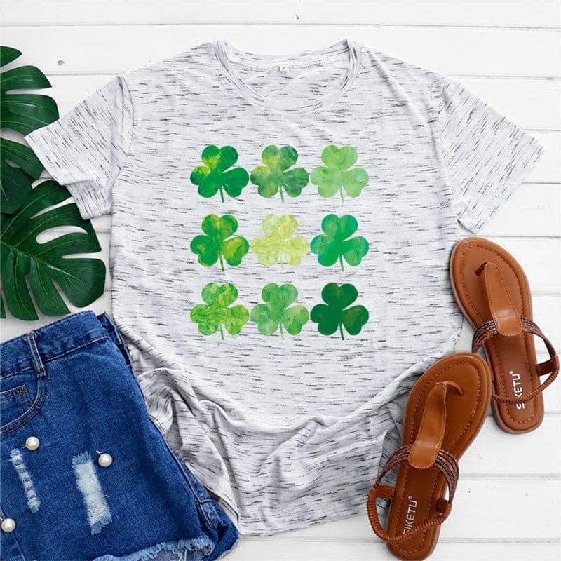 3 Leaves Clover O-Neck T-Shirt