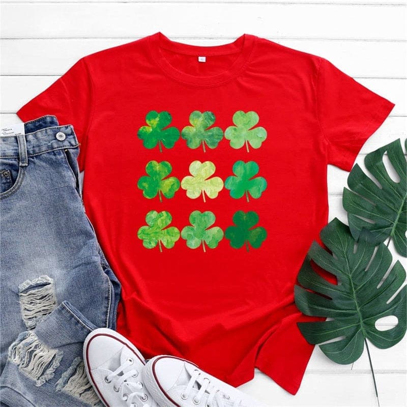 3 Leaves Clover O-Neck T-Shirt