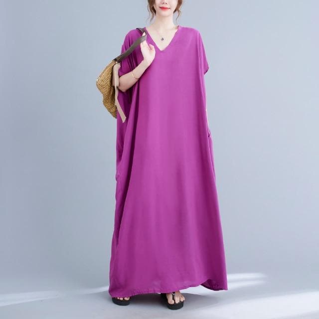 Einfarbiges Kaftan-Kleid „Diana“