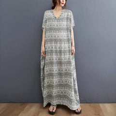 Indianer-Kunst-Tribal-Kaftan-Kleid