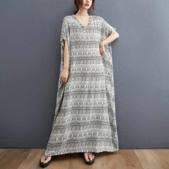 Indianer-Kunst-Tribal-Kaftan-Kleid