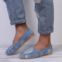 Loafer aus bernsteinfarbenem Denim