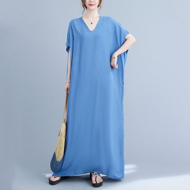 Einfarbiges Kaftan-Kleid „Diana“