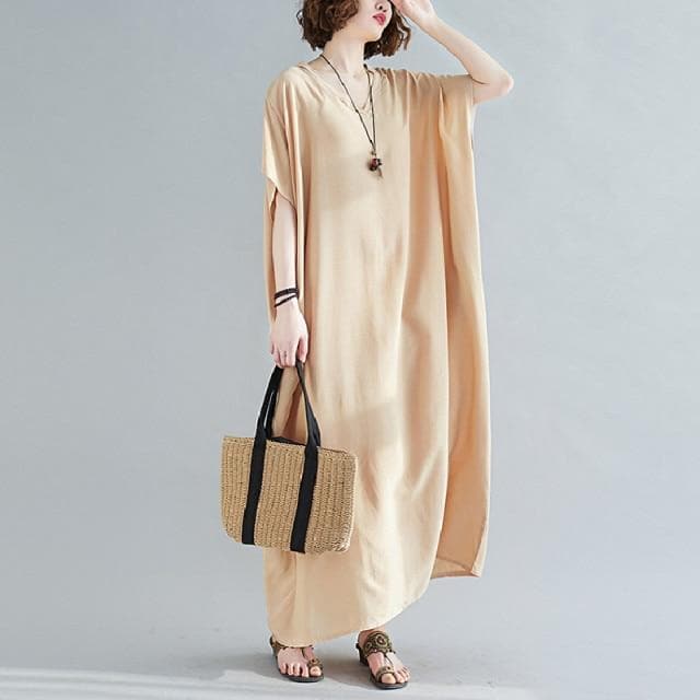 Einfarbiges Kaftan-Kleid „Diana“