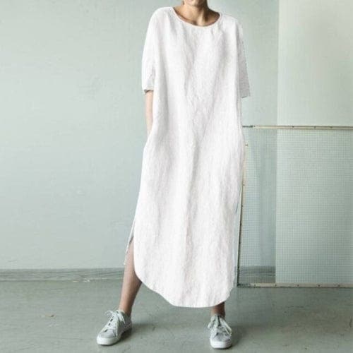 Alba Loose Cotton Linen Dress