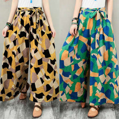 Bohemian Geometric Palazzo Pants