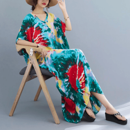 Pollock Batik-Kaftankleid