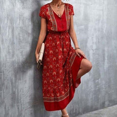 Samaj Boho-Kleid mit Blumenmuster