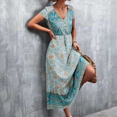 Samaj Boho-Kleid mit Blumenmuster