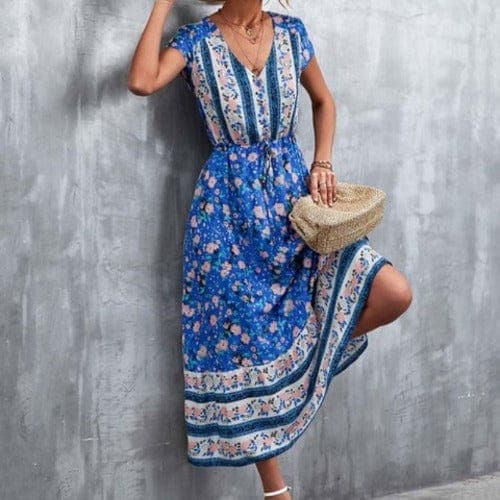 Samaj Boho-Kleid mit Blumenmuster