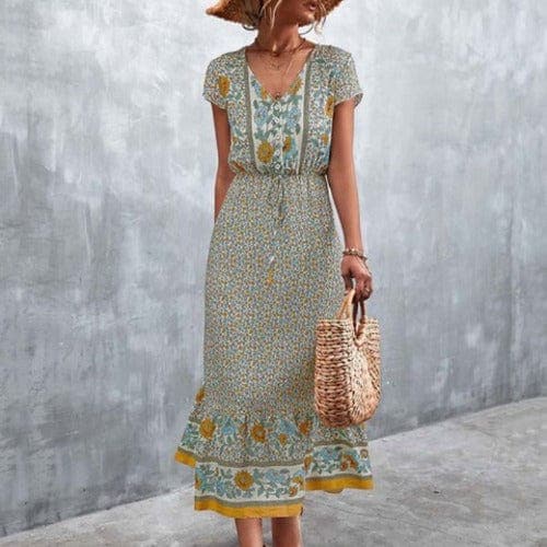 Samaj Boho-Kleid mit Blumenmuster