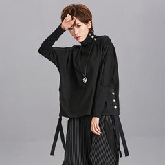 Black Turtleneck Long Sleeve Shirt | Millennials