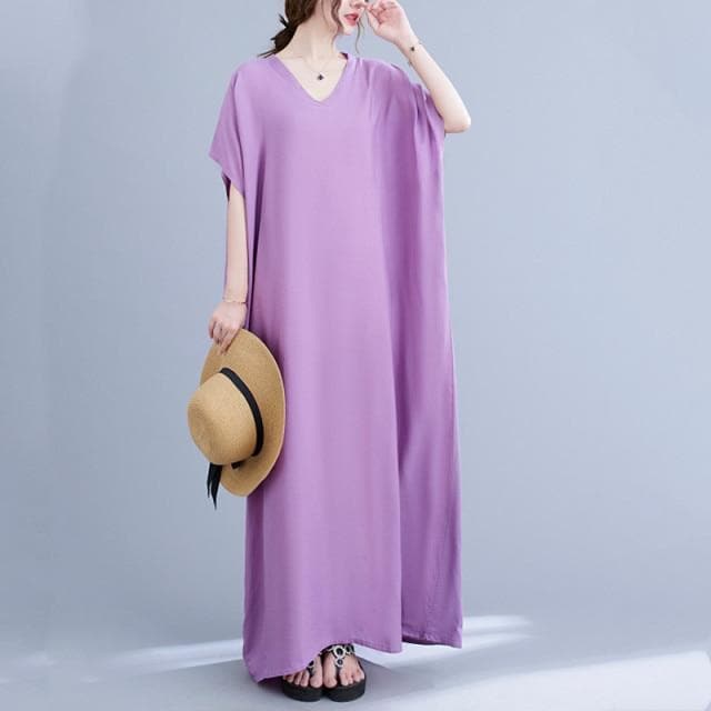 Einfarbiges Kaftan-Kleid „Diana“