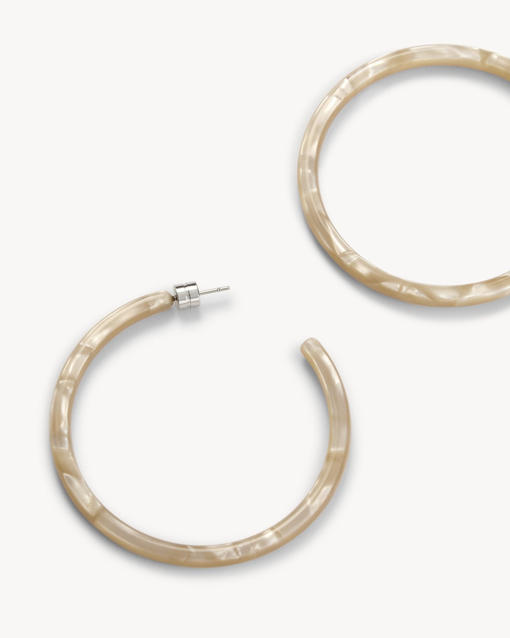 Large Hoops in Sand Shell