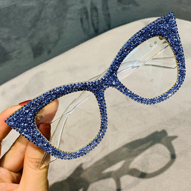 Montures de lunettes œil de chat Shari Bling