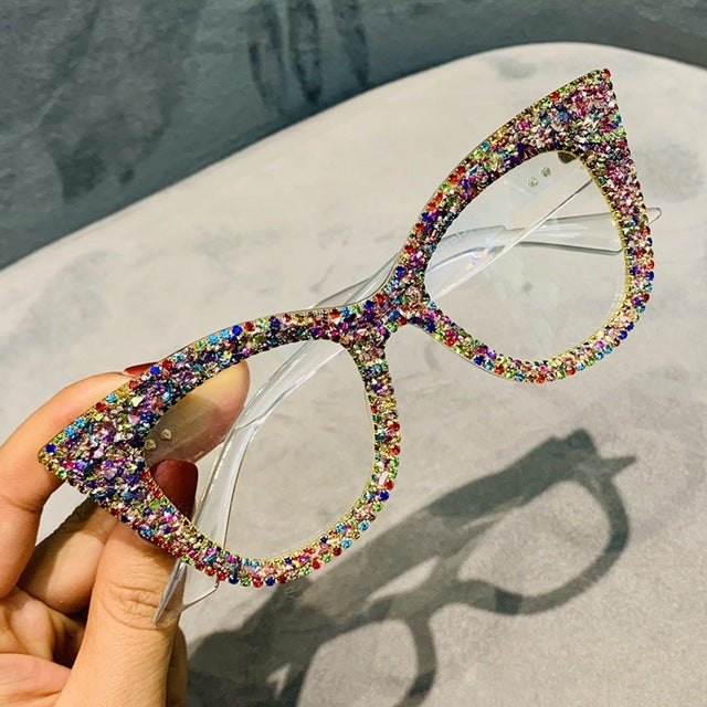 Montures de lunettes œil de chat Shari Bling