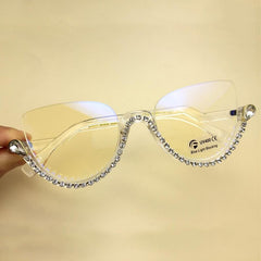 Lunettes œil de chat en strass Royda