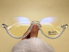 Lunettes œil de chat en strass Royda