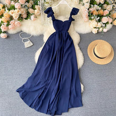 Women Elegant Big Swing A-line Vestidos Verano Vintage Dress