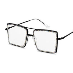 Glory Rhinestone Square Glasses Frames