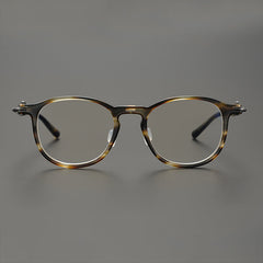 Eduardo Vintage Acetate Titanium Round Glasses Frame