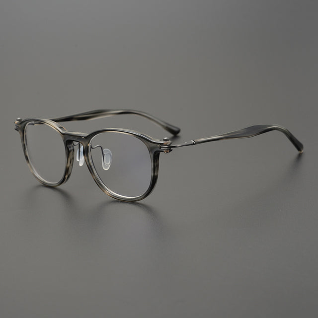 Eduardo Vintage Acetate Titanium Round Glasses Frame