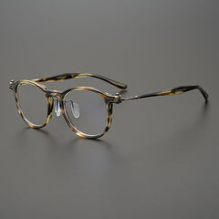 Eduardo Vintage Acetate Titanium Round Glasses Frame